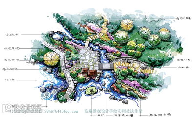电脑手绘园林彩色平面图制作全流程解析